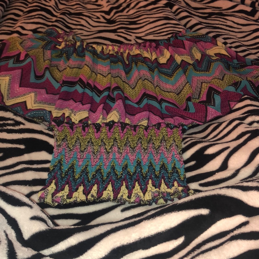 Colorful Ruffle Top